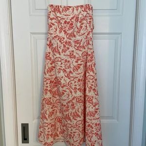 J. Crew Floral Strapless Dress Size 2